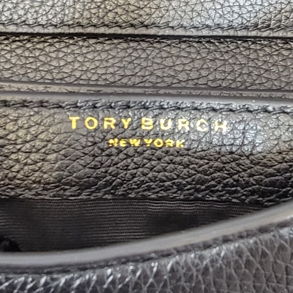 EUC Tory Burch Britten Black Leather Crossbody Shoulder Bag - Picture 3 of 8